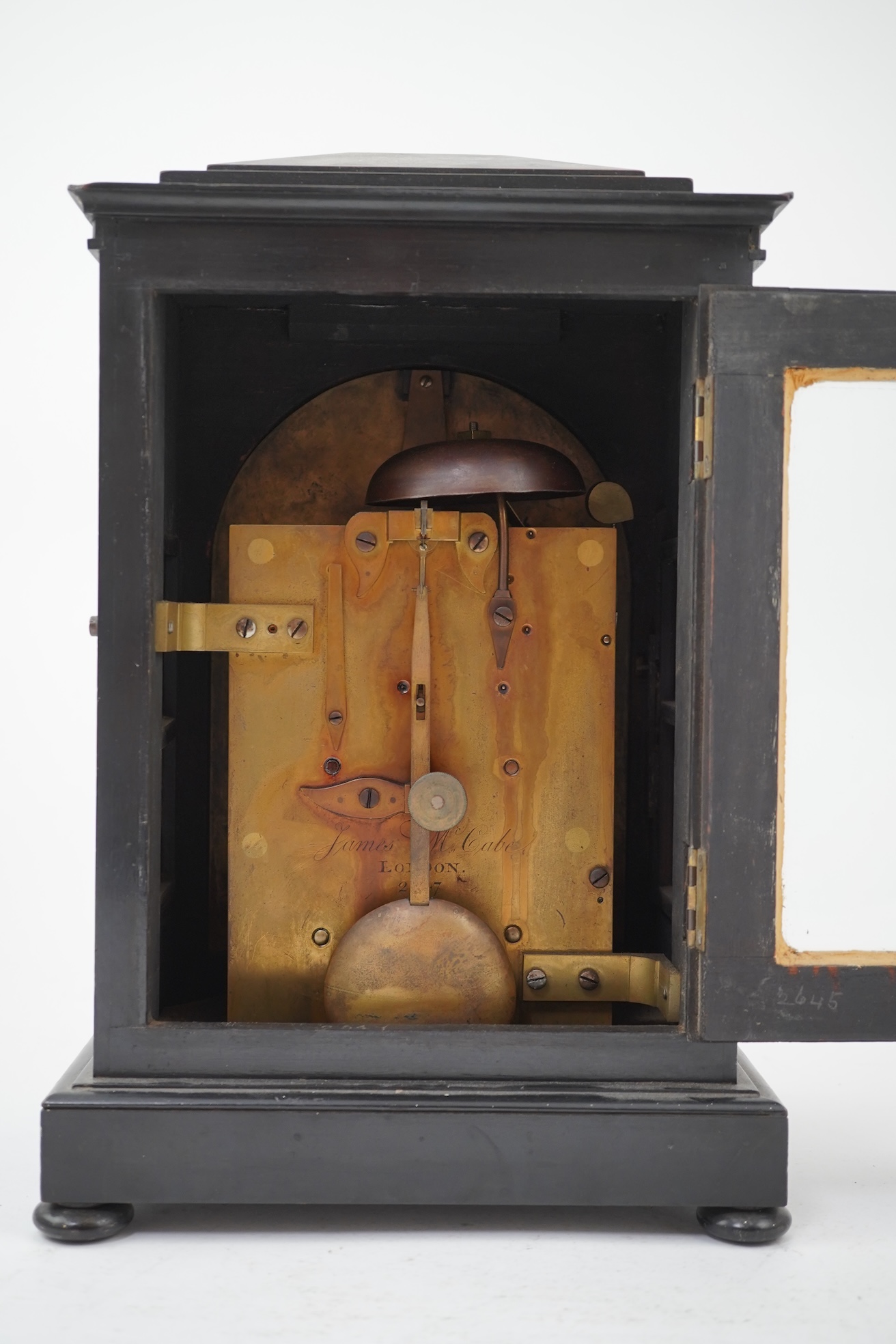 An early 19th century double fusee ebonised bracket clock by James McCabe